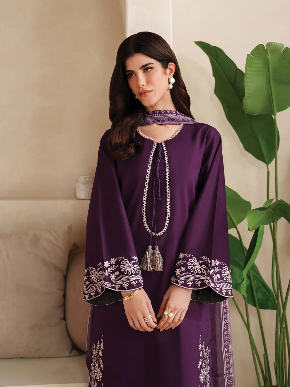 Kanza - 2Pc Embroidred Suit - Premium Fabric