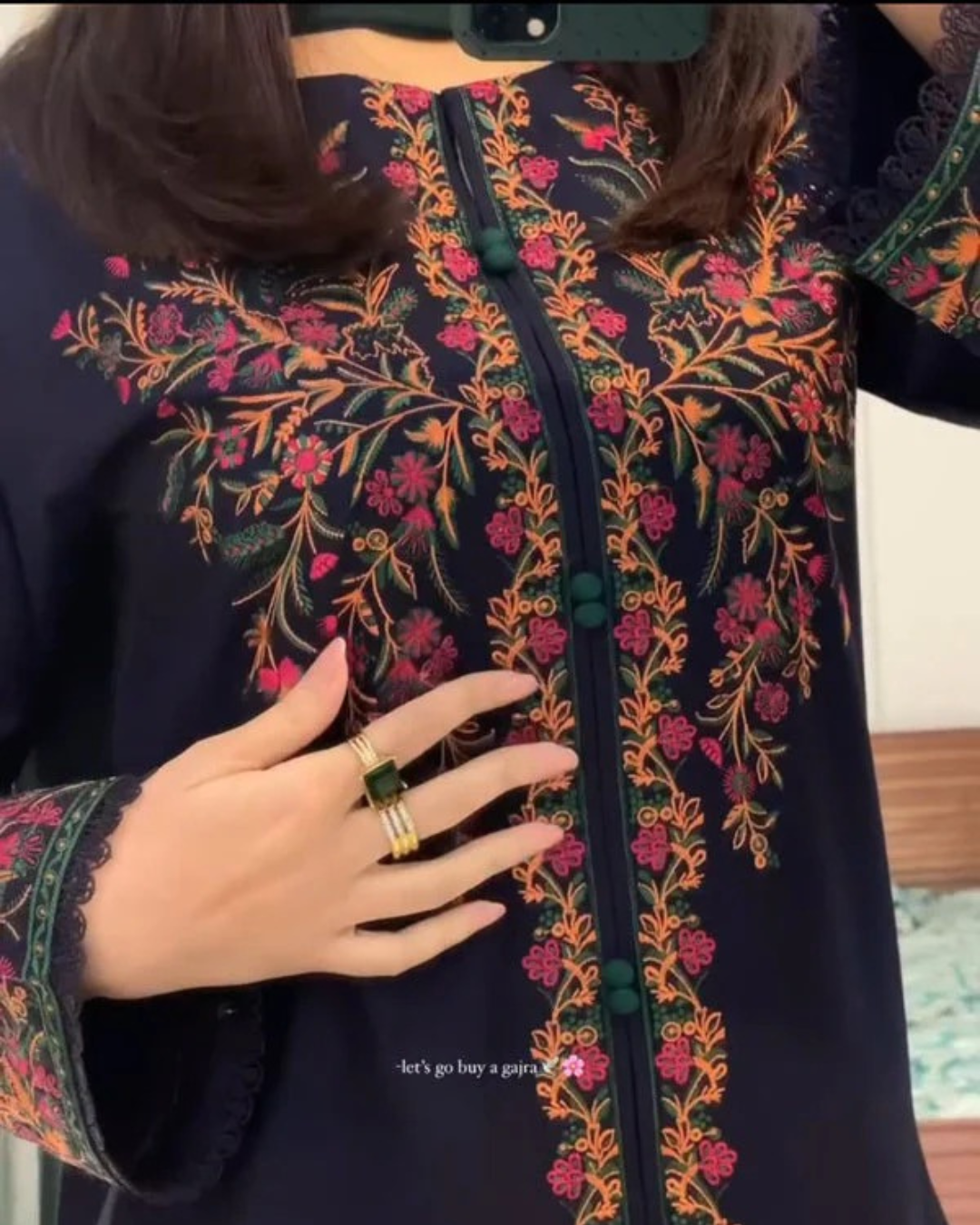 Rang ja Embroidered Stitched ( 2 piece)