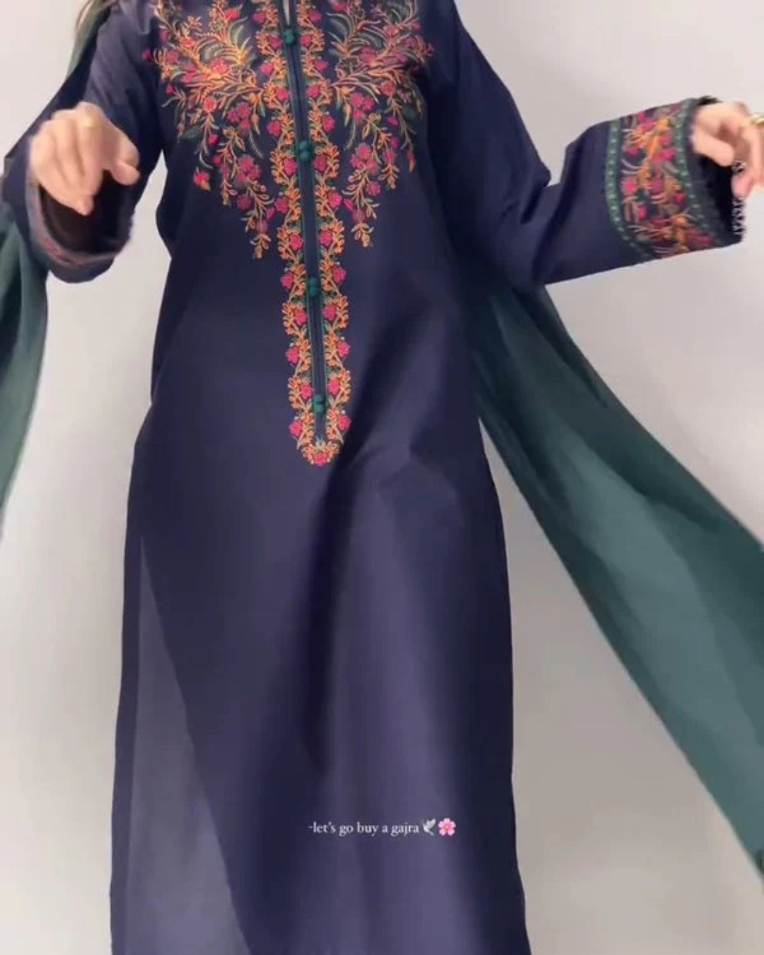 Rang ja Embroidered Stitched ( 2 piece)