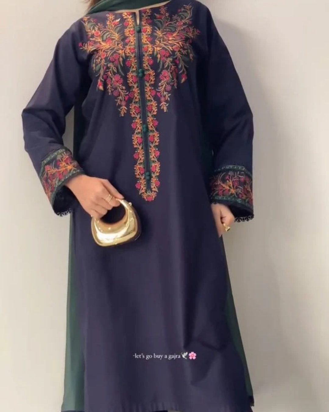 Rang ja Embroidered Stitched ( 2 piece)