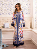 Kashish - Stitched 2Pc Kaftan style printed Suit - Premium Fabric