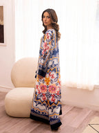 Kashish - Stitched 2Pc Kaftan style printed Suit - Premium Fabric