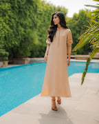 Zoya - Stitched 2pc Beige Venice Set - Premium  Fabric