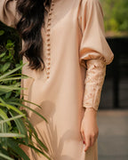 Zoya - Stitched 2pc Beige Venice Set - Premium  Fabric