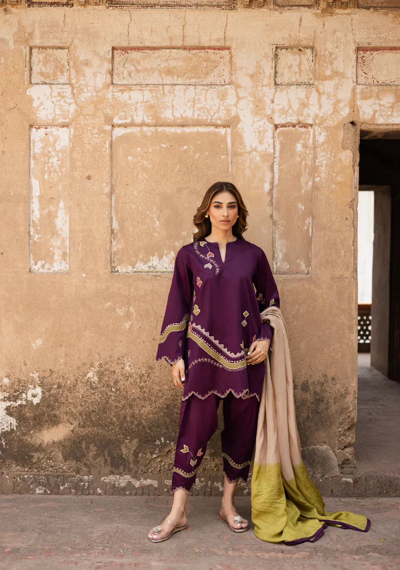 Mahrukh - 2Pc Embroidred Suit - Premium Swiss Lawn