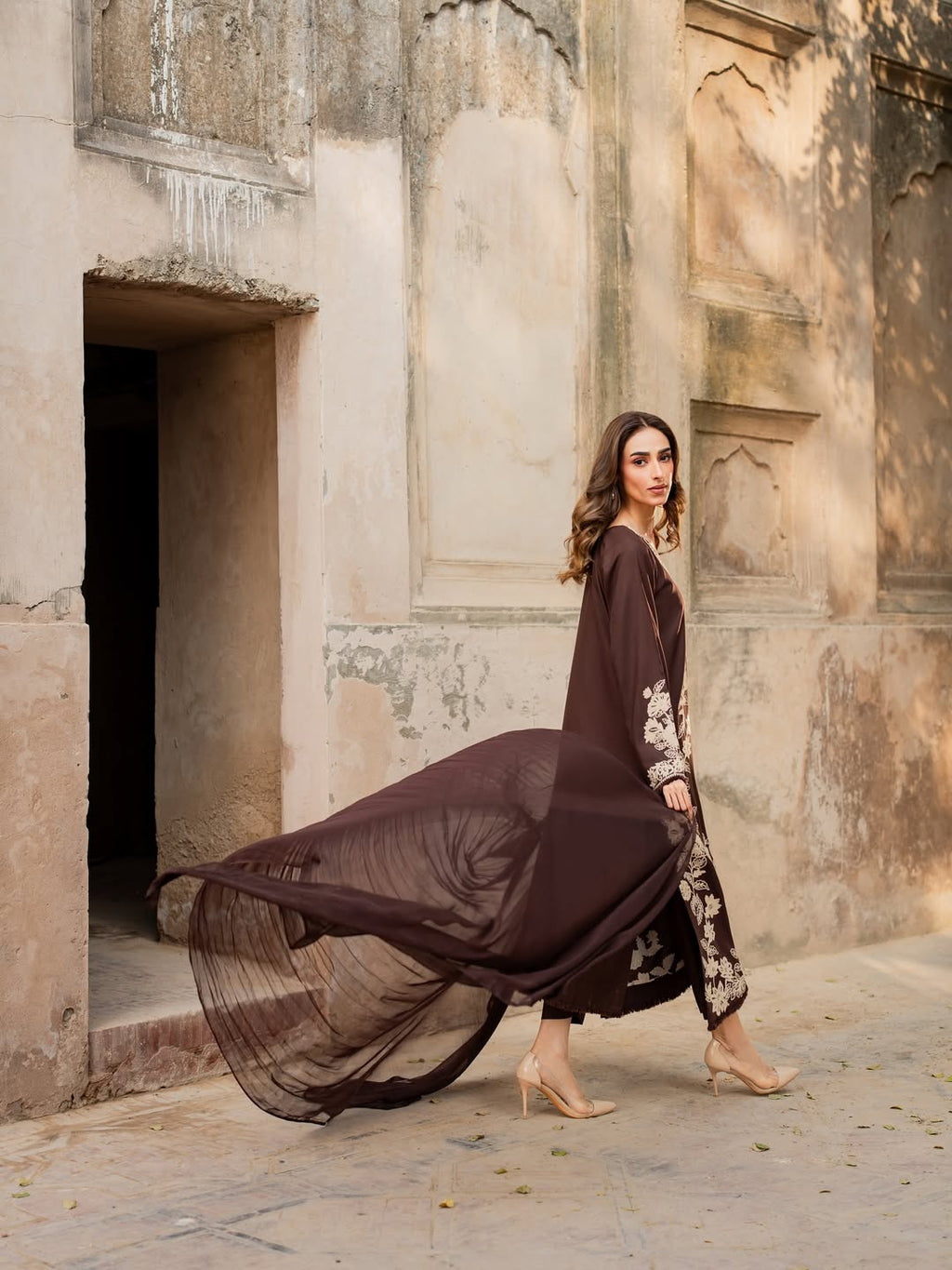 Mahzaib - 3pc Embroidred Suit - Premium Fabric
