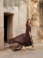 Mahzaib - 3pc Embroidred Suit - Premium Fabric