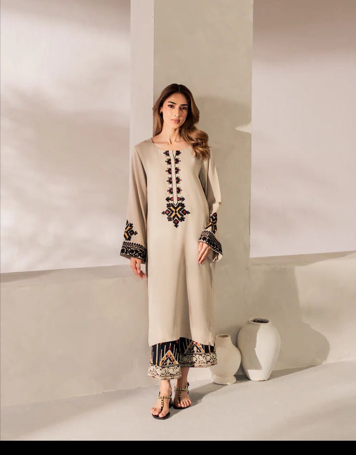 Mashal - 2Pc Embroidered Suit - Premium Summer  Fabric
