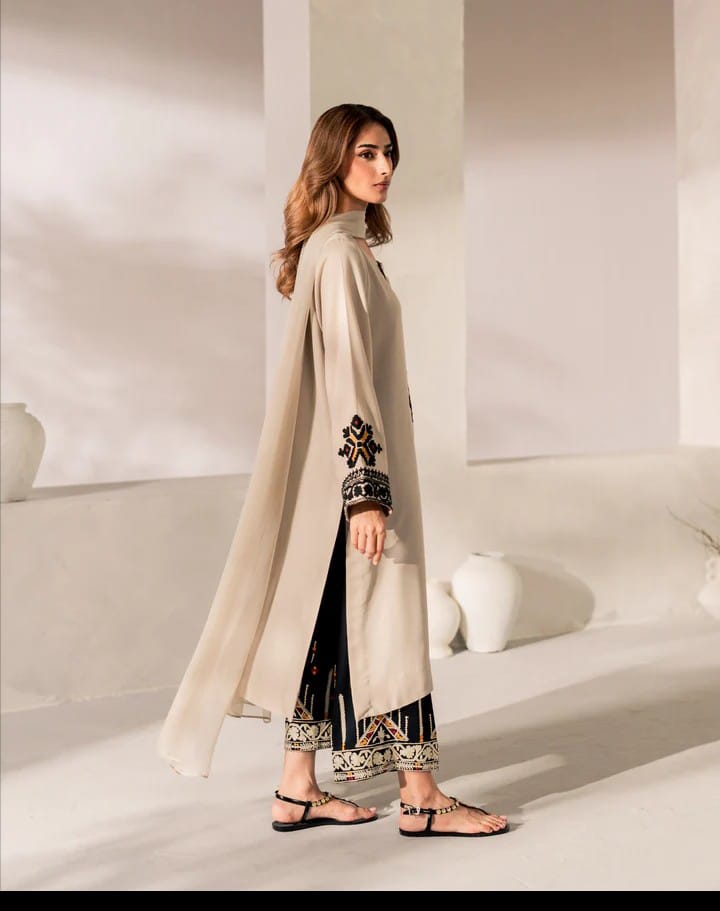 Mashal - 2Pc Embroidered Suit - Premium Summer  Fabric