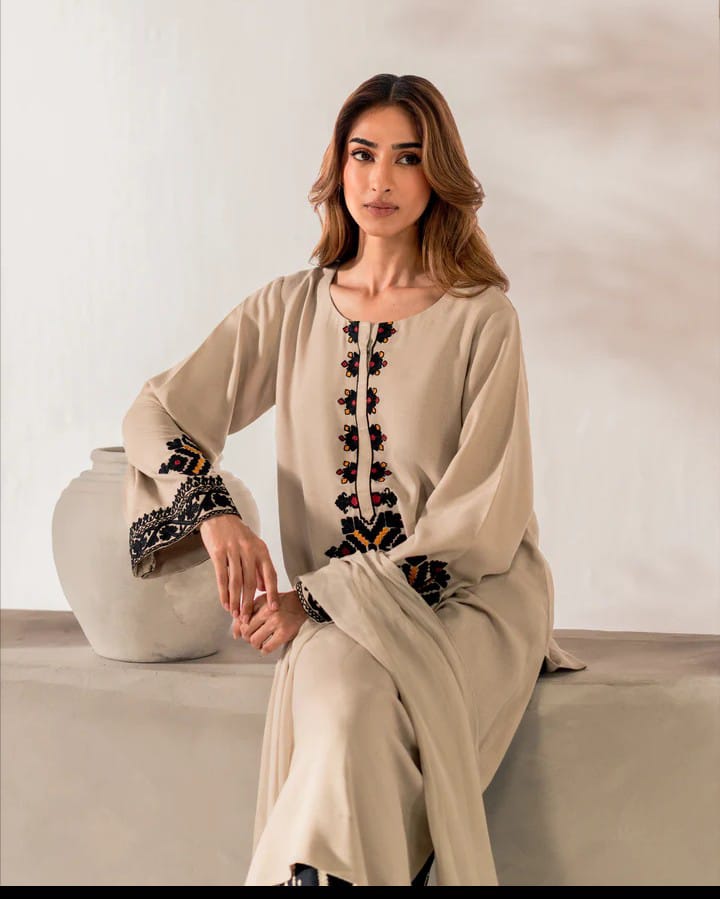 Mashal - 2Pc Embroidered Suit - Premium Summer  Fabric