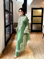 Dastaan- Stitched 3Pc Embroidered Winter Fabric with beautiful duppata