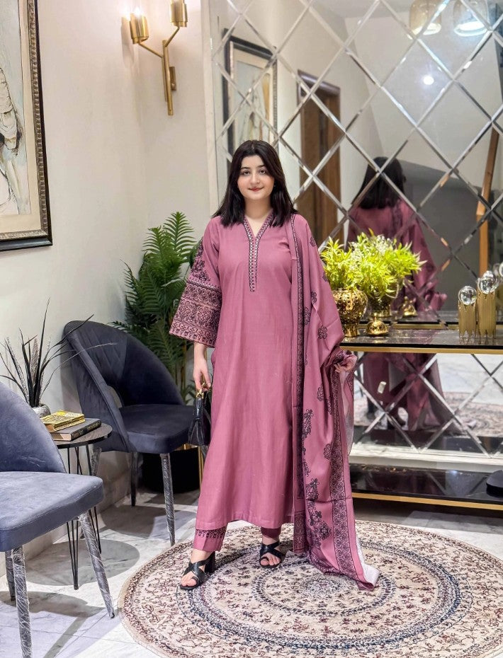 Suroor Stiched 3PC Embroidered Summer Fabric