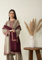 Mehwar Stitched 3Pc Embroidered Summer Fabric with beautiful Duppata