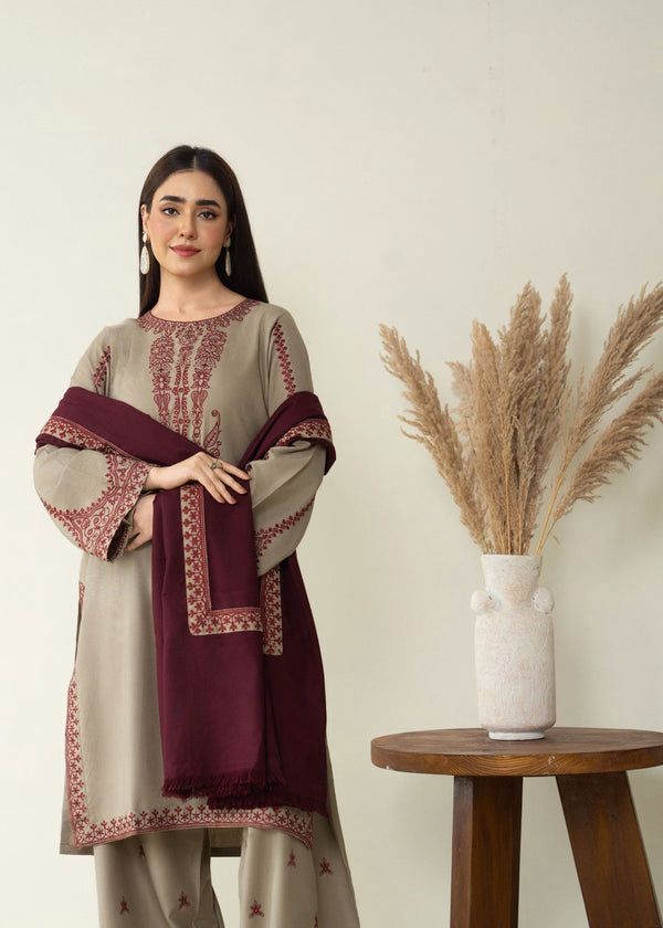 Mehwar Stitched 3Pc Embroidered Summer Fabric with beautiful Duppata