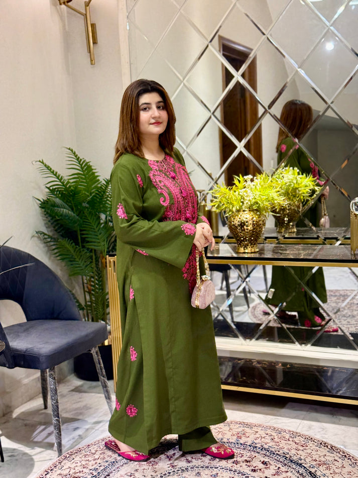Tulip Embroidered Stitched 2Pc Premium Summer Fabric