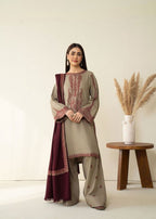 Mehwar Stitched 3Pc Embroidered Summer Fabric with beautiful Duppata