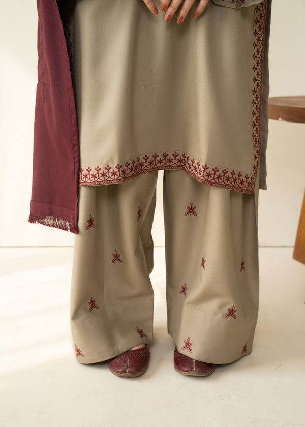 Mehwar Stitched 3Pc Embroidered Summer Fabric with beautiful Duppata