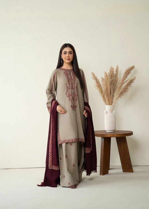 Mehwar Stitched 3Pc Embroidered Summer Fabric with beautiful Duppata