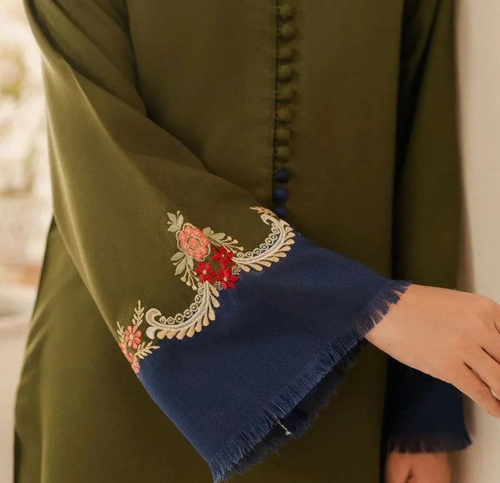 Huma  Embroidered stitched (2 piece)