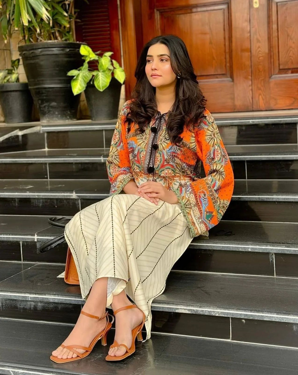 Hira digital-print 2 piece