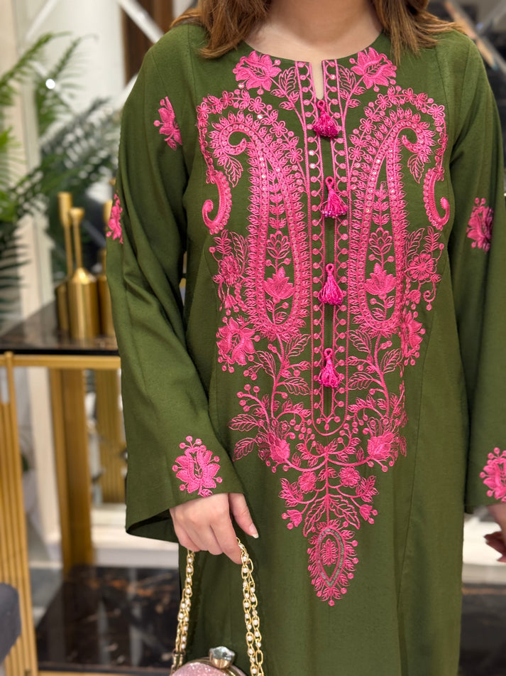 Tulip Embroidered Stitched 2Pc Premium Summer Fabric