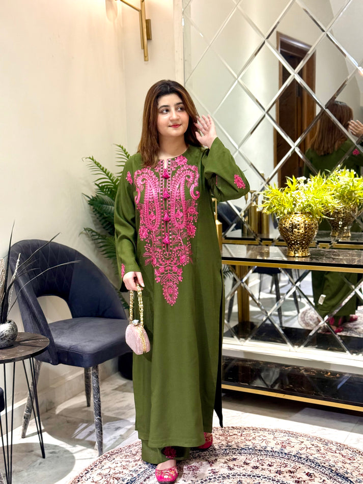 Tulip Embroidered Stitched 2Pc Premium Summer Fabric